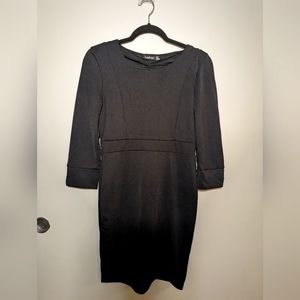Boohoo black 3/4 sleeve tailored dress (8)